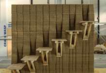 Muro stampato in 3D con scala integrata