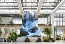 LG Kinetic LED trasforma qualunque spazio in un’installazione creativa e artistica LG Kinetic LED