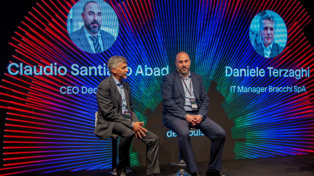 Dedapulse. Da sinistra Daniele Terzaghi, Bracchi, e Claudio Santiago Abad, CEO Deda Tech
