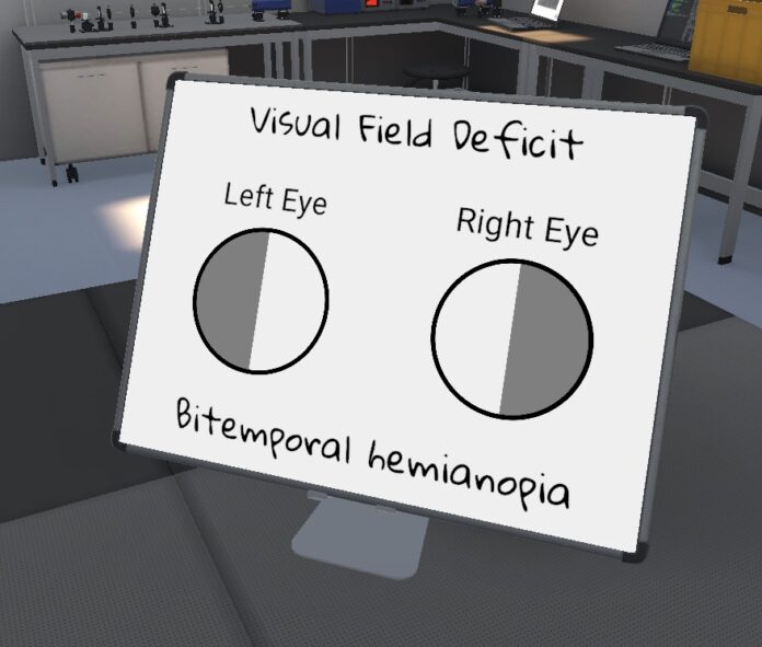 Screenshot realtà virtuale nella didattica biomedica