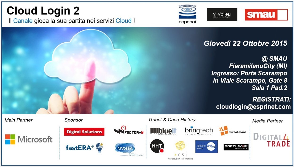 Smau 2015 – Cloud Login 2: V-Valley (ri)porta il canale tra le nuvole