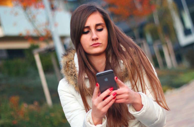 ragazza archivio dell'iphone