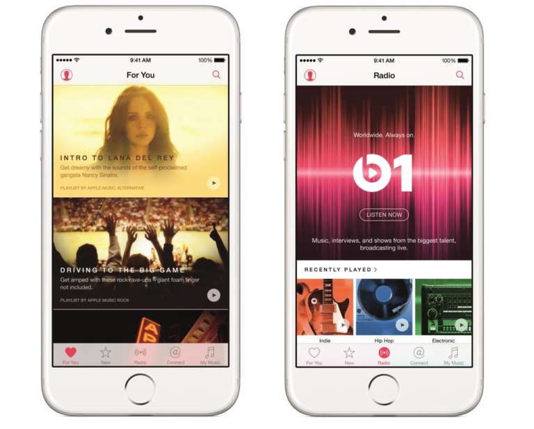 Apple Music testi dei brani