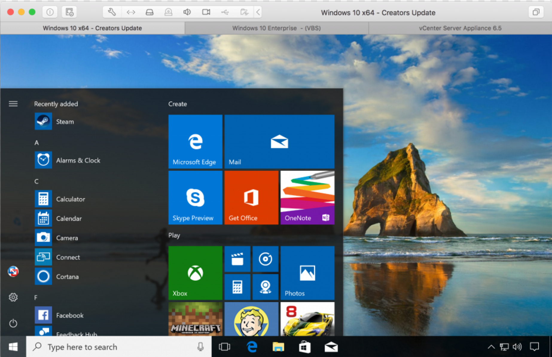 Virtualizzazione Vmware Fusion 10