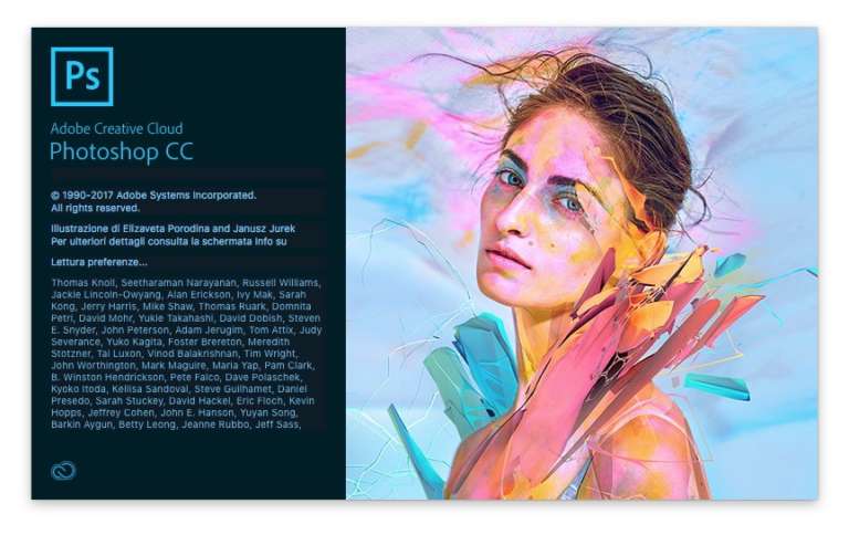 condividere un'immagine con Photoshop CC