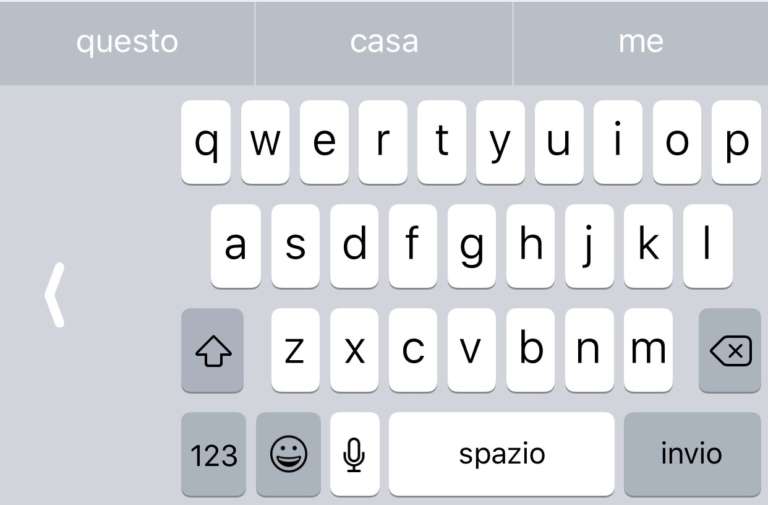 scrivere con una mano sola su iPhone