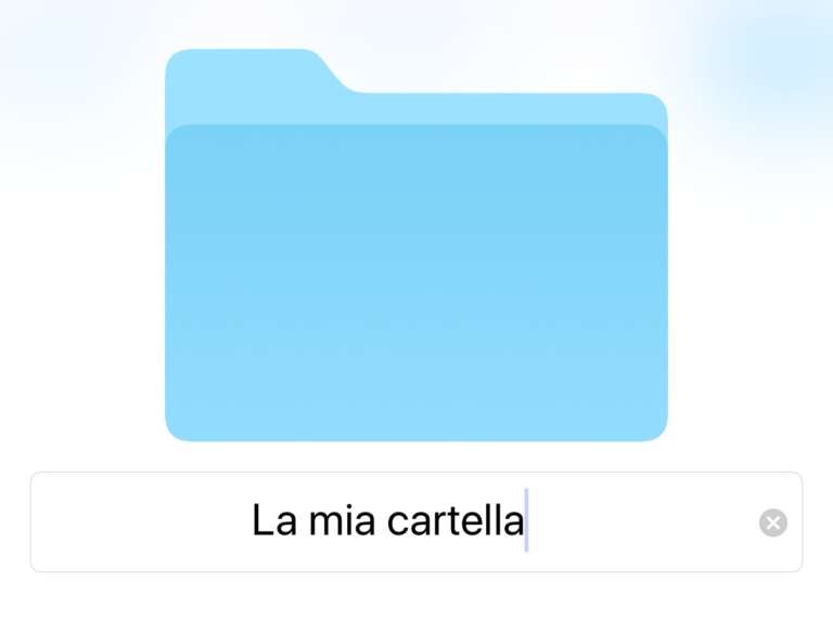 creare una nuova cartella nella app File di iOS 11
