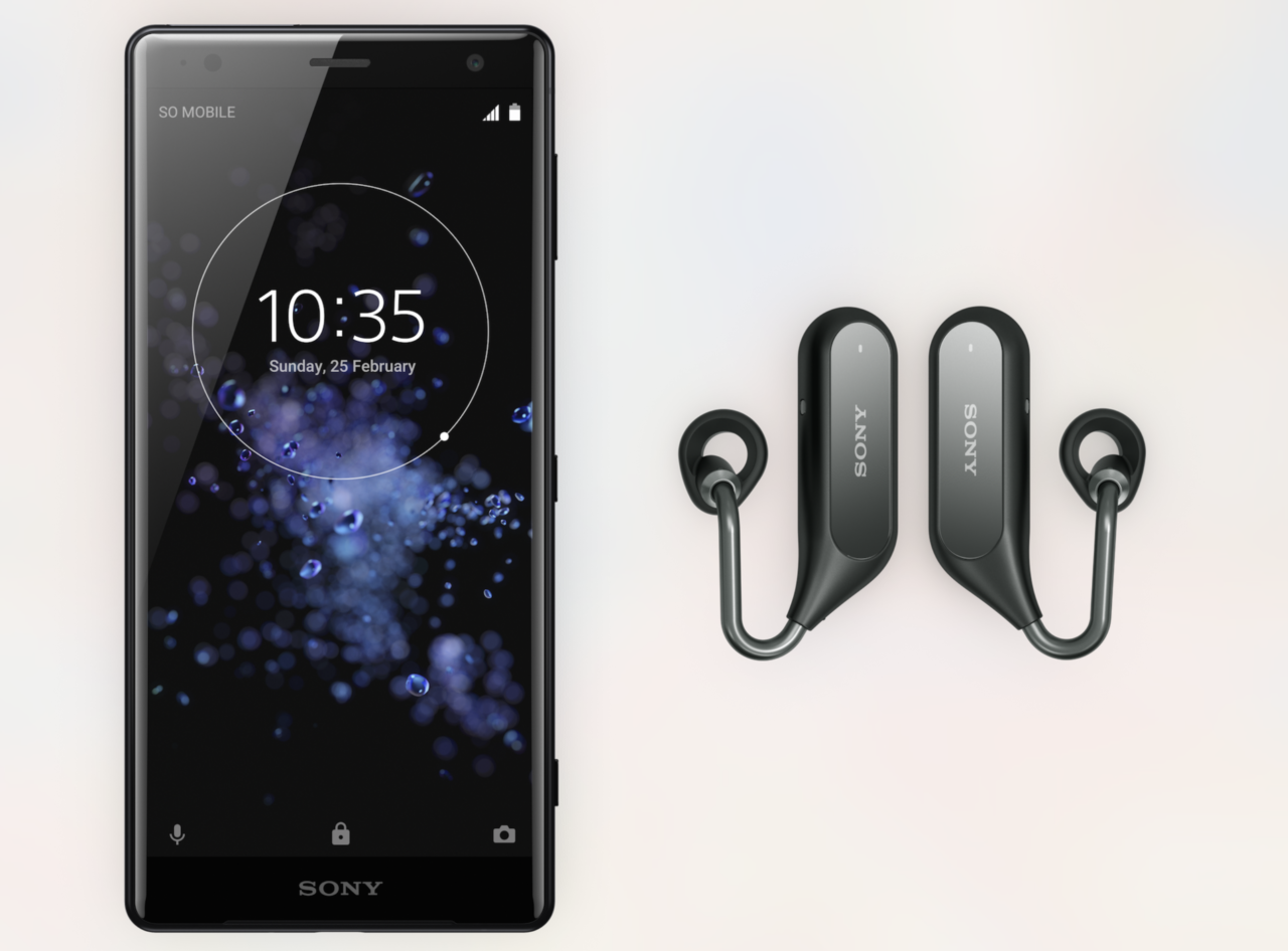 Sony Xperia XZ2 e auricolari