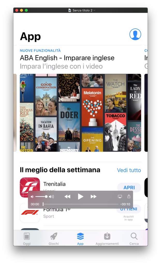 Registrare un video dello schermo dell’iPhone con il Mac