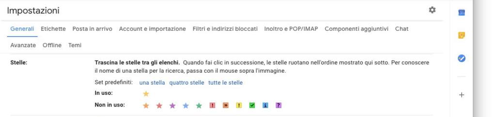 stelle di Gmail