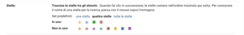 stelle di Gmail