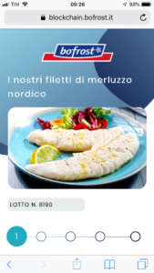 Bofrost blockchain filiera merluzzo