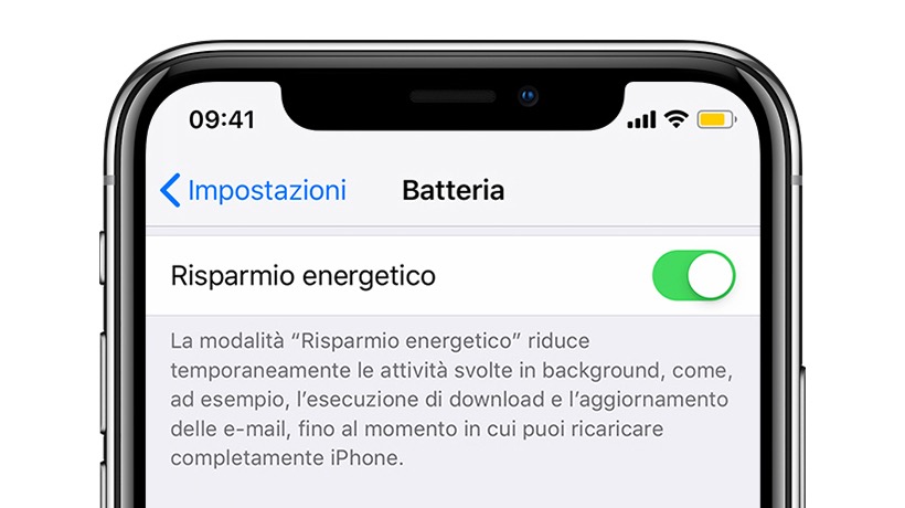 Risparmio energetico iPhone