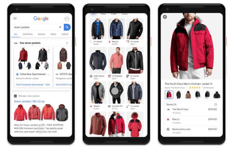 Shopping online Google