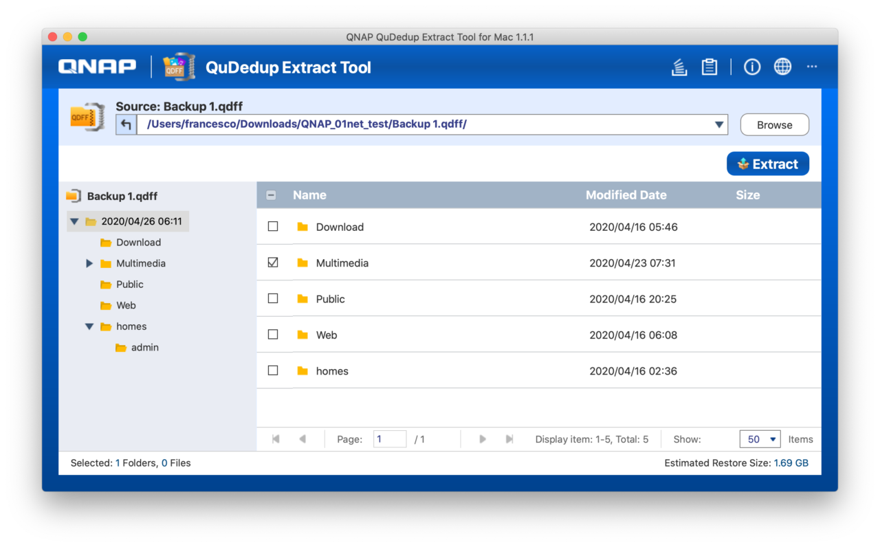 QuDedup Extract Tool NAS