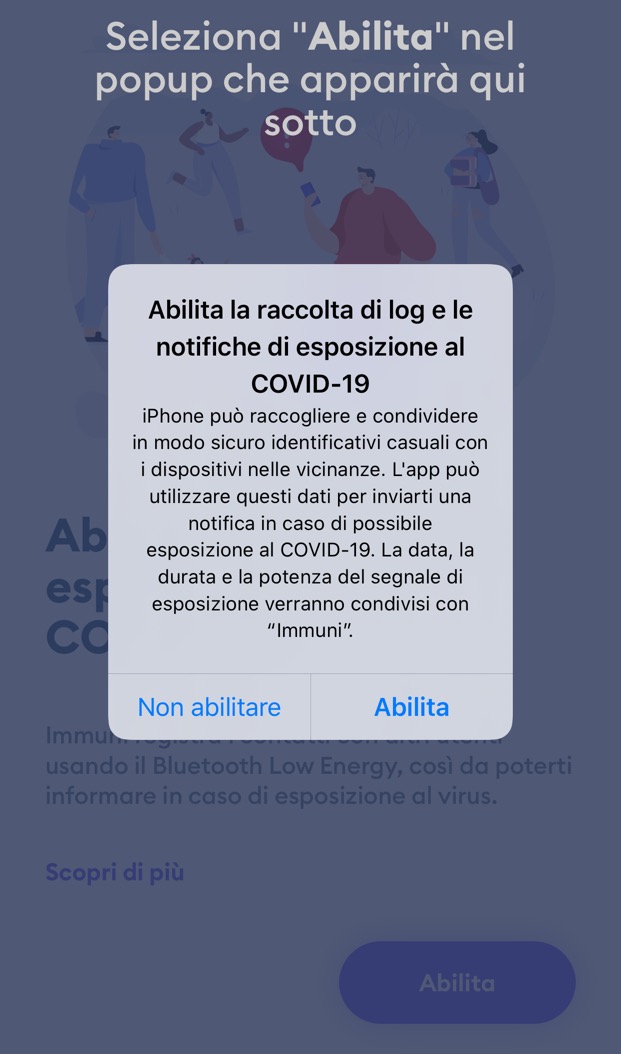 Covid-19 Immuni iPhone