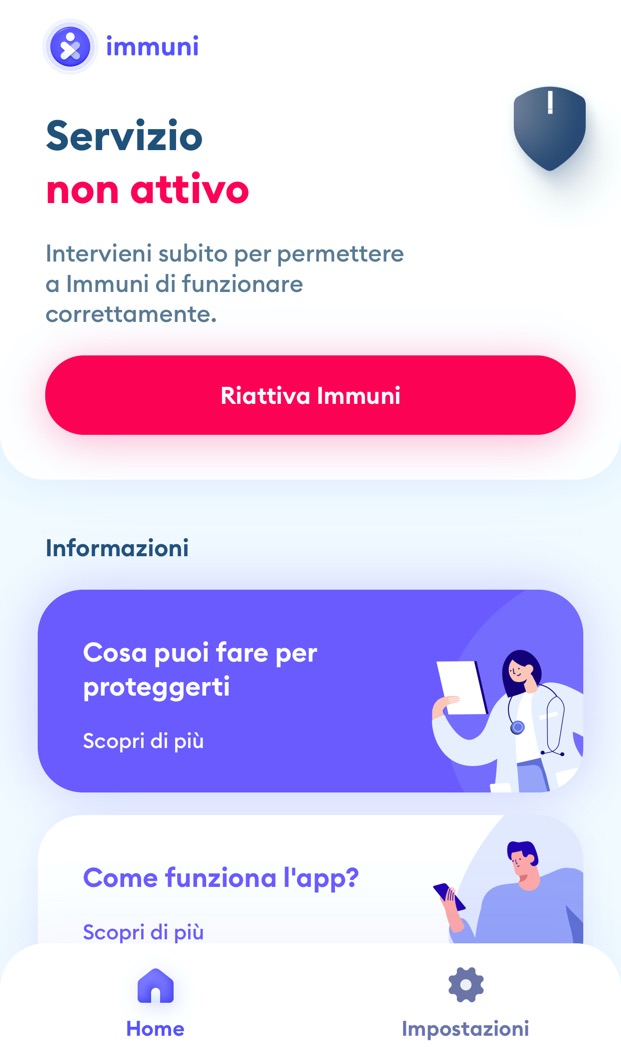 Covid-19 Immuni iPhone