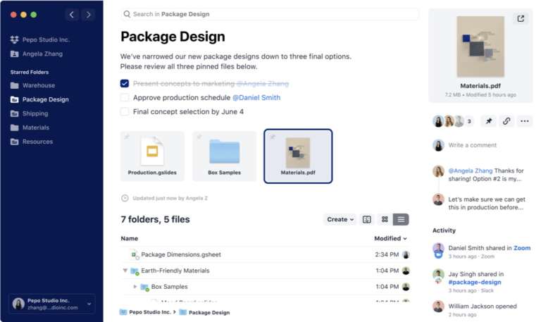 Dropbox digital