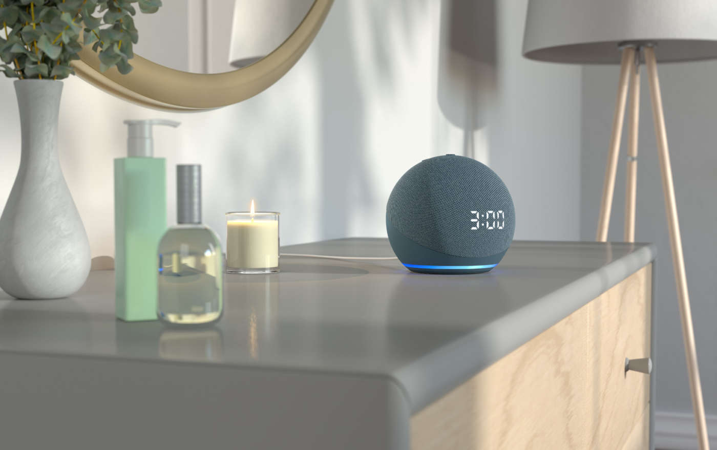 Echo dot con orologio