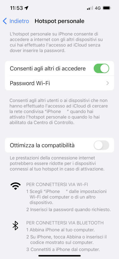hotspot iPhone Pc