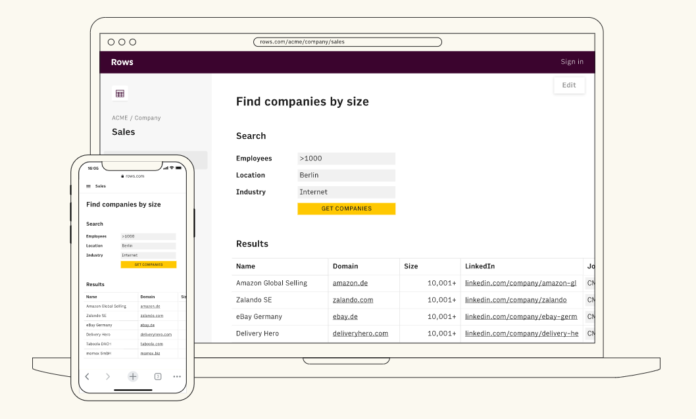 Rows Spreadsheet Rows
