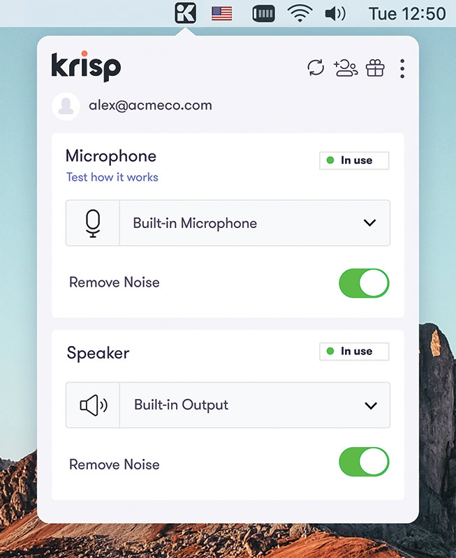 Cancellazione del rumore Krisp