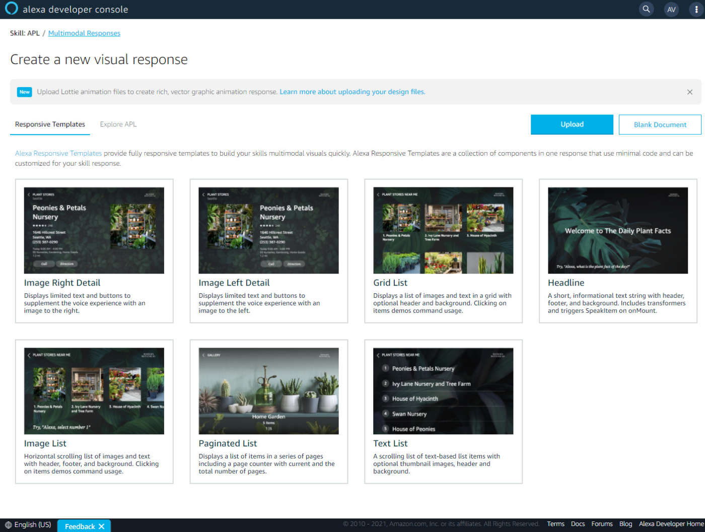 Amazon Alexa Presentation Language