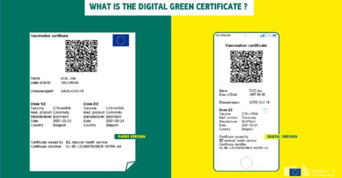 certificato verde digitale europeo certificato verde