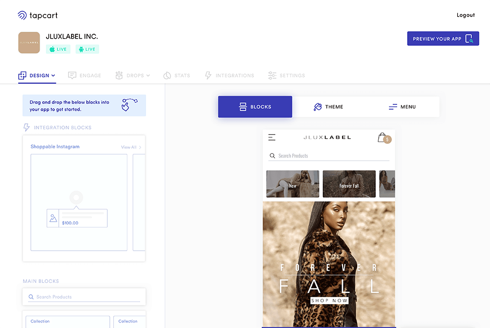mobile shopping Tapcart