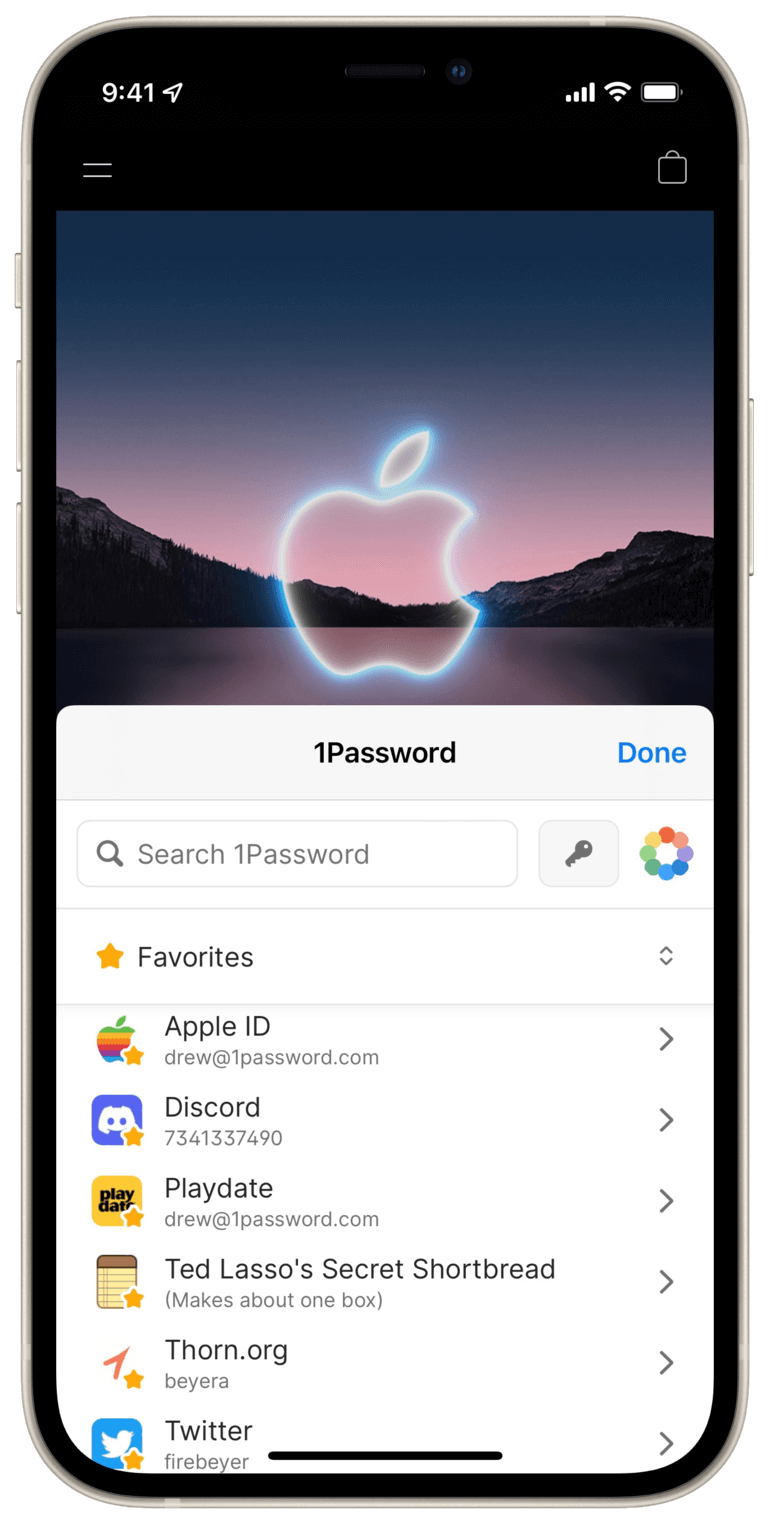 Password manager 1Password