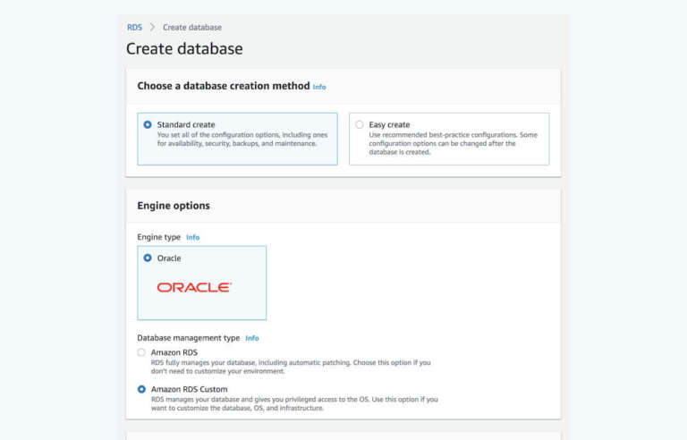 Amazon RDS Custom for Oracle