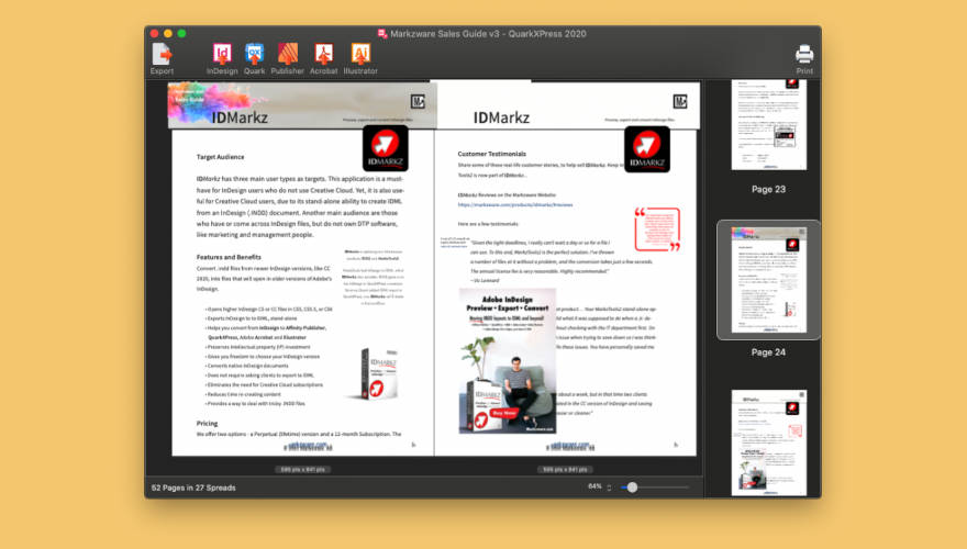 XPress InDesign QXPMarkz