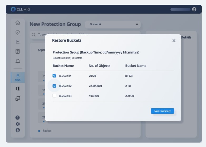 Clumio Protect per Amazon S3