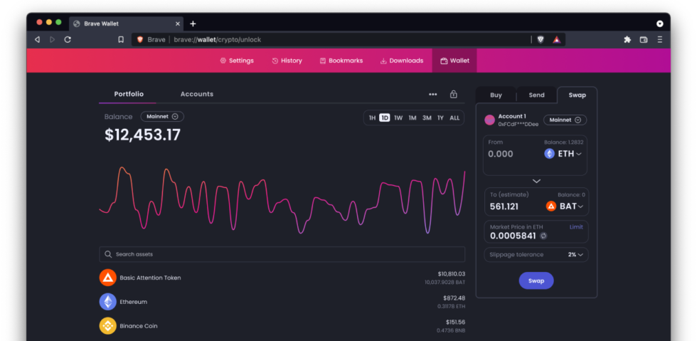 Brave Wallet crypto