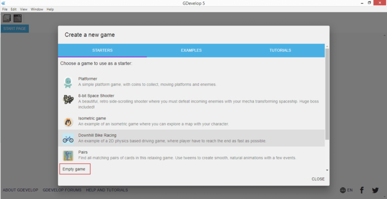 GDevelop no code