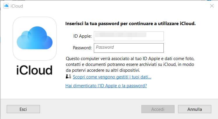 iCloud per Windows