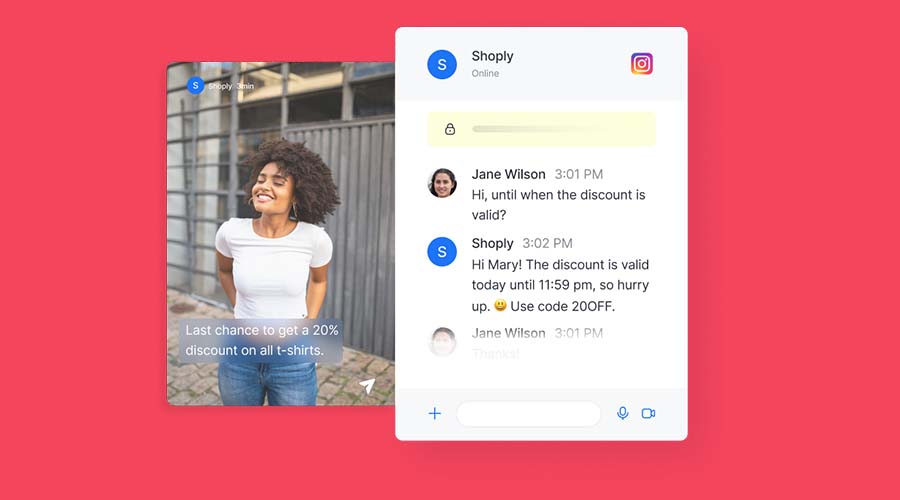 Conversational commerce Rocket.Chat Instagram