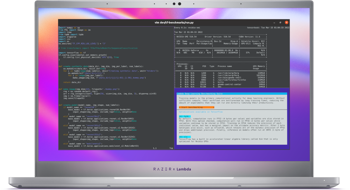 Lambda Razer deep learning