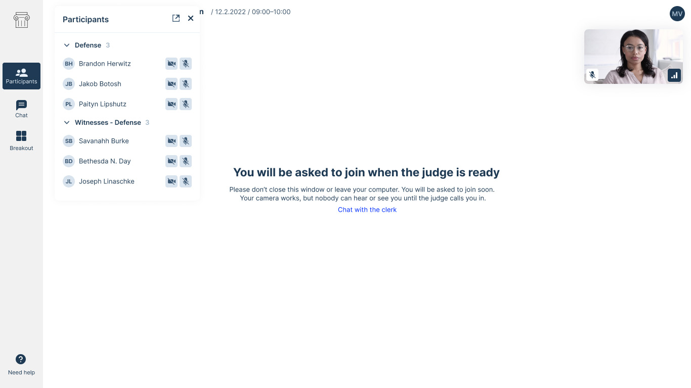 Pexip Virtual Courts