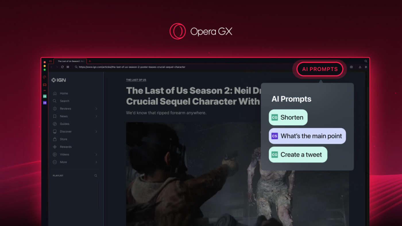 Opera browser AI