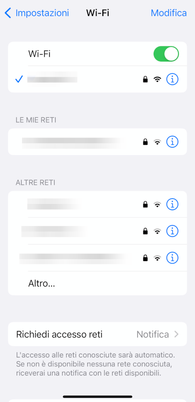 password wi-fi iPhone