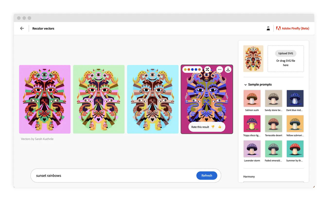 Adobe Firefly AI generativa