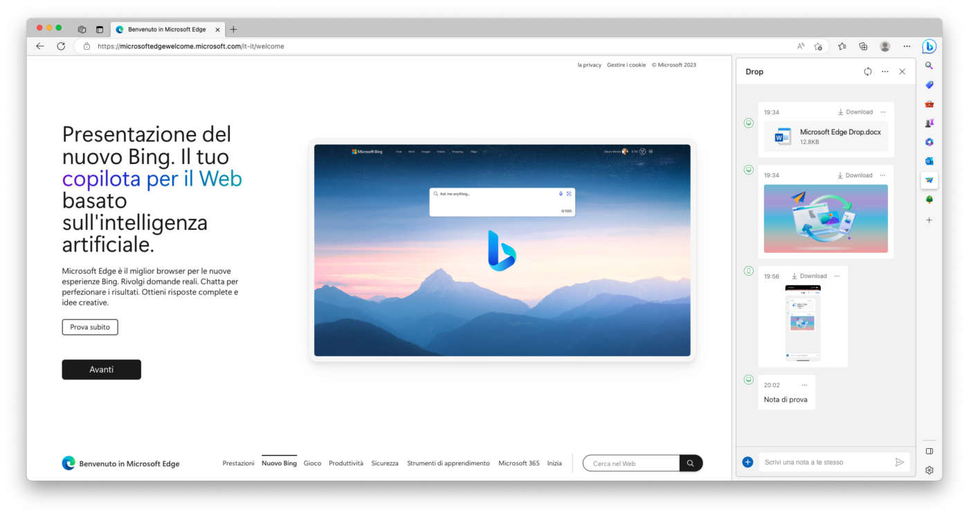 Microsoft Edge Drop Mac
