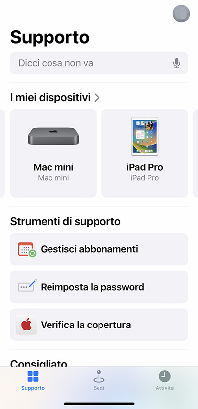 Supporto Apple