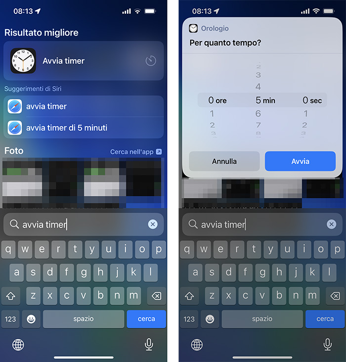 azioni rapide iPhone