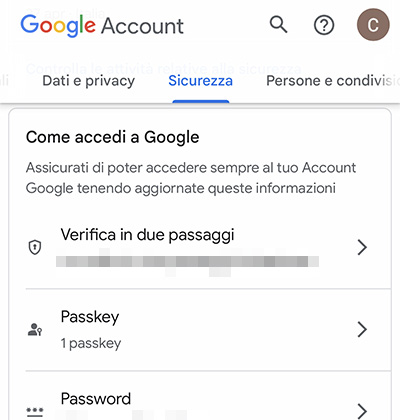 Google iPhone passkey
