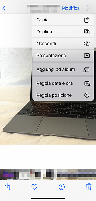 nascondere foto iphone