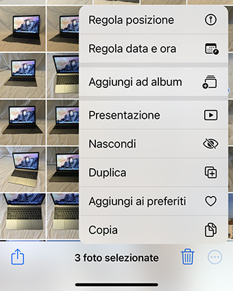 nascondere foto iphone