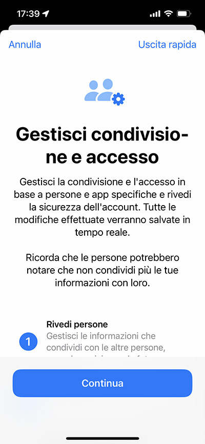 Controllo sicurezza iOS 16 iPhone