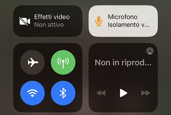 iPhone Isolamento vocale